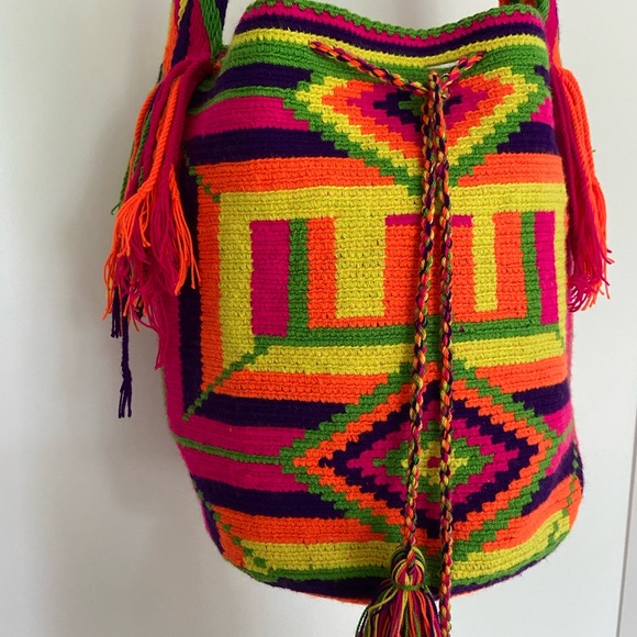 Handmade colorful shoulder bag - Picture 4 of 5